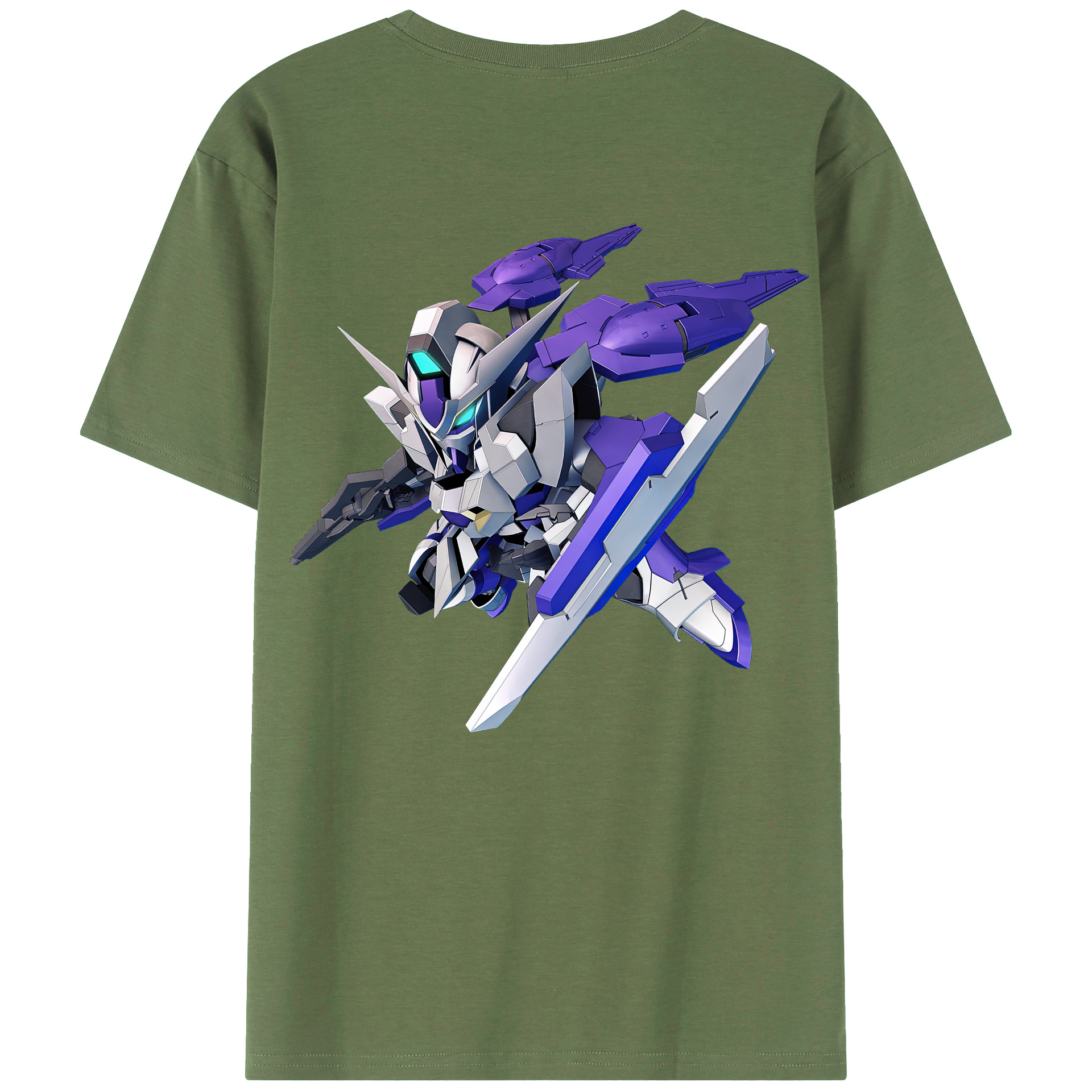 （画像用） 機動戦士ガンダム Mobile Suit Gundam 綿100％ メンズ半袖Tシャツ（バックプリント） 通気性